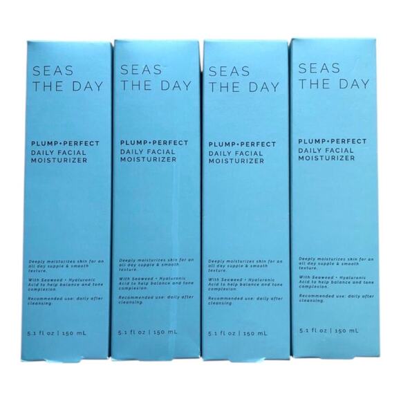 4 Sun+Moon Seas the Day Plump+Perfect Daily Facial Moisturizer Hyaluronic Acid - Picture 2 of 13